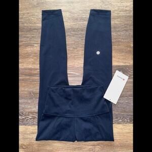 Lululemon Wunder Train High Rise 25” Hem Slit True Navy Size 2 NWT